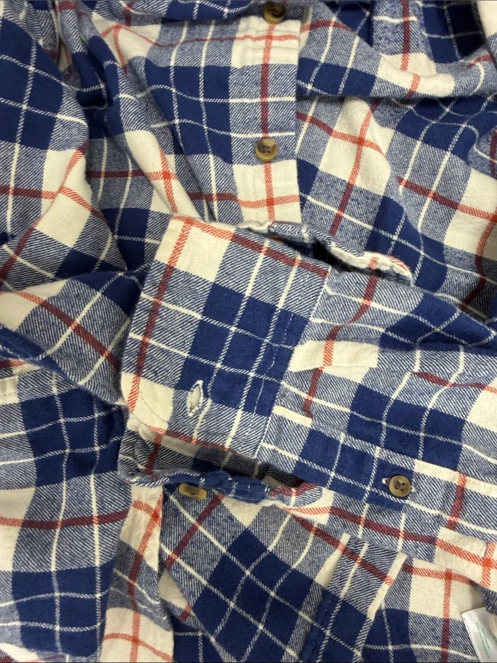 J. Crew Blue, White & Red Plaid Button-Down Shirt